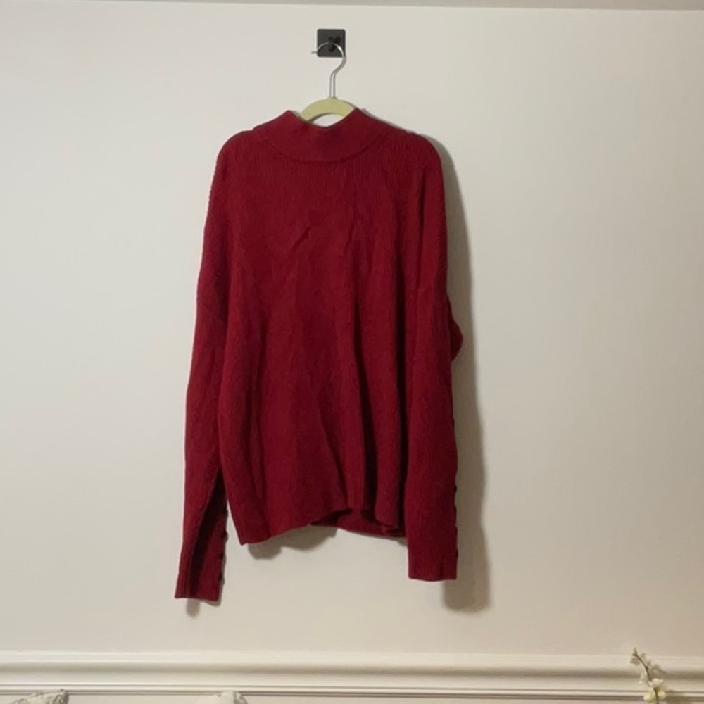Tahari Red Turtleneck Sweater